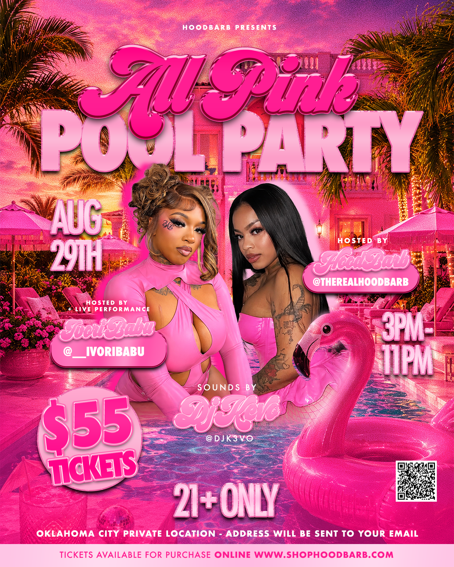 All Pink Pool Party Admission